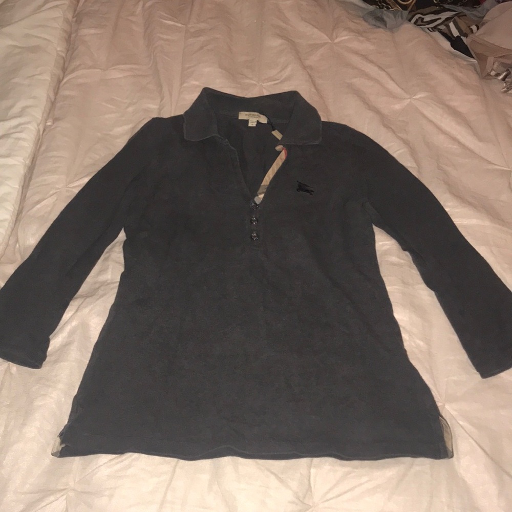 Small Burberry London Gray 3/4 Polo